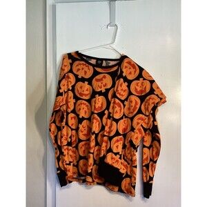 Hyde & Eek jack o lantern pumpkin halloween pajamas XXL